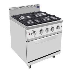 Cocina de gas de cuatro quemadores con horno de piso, modular serie 700 - AT7G4BO-2
