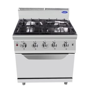 Cocina a gas de cuatro quemadores con horno de piso, modular serie 900 - AT9G4BO-2