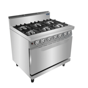 Cocina de gas de seis quemadores con horno de piso, modular serie 700 - AT7G6BO-2