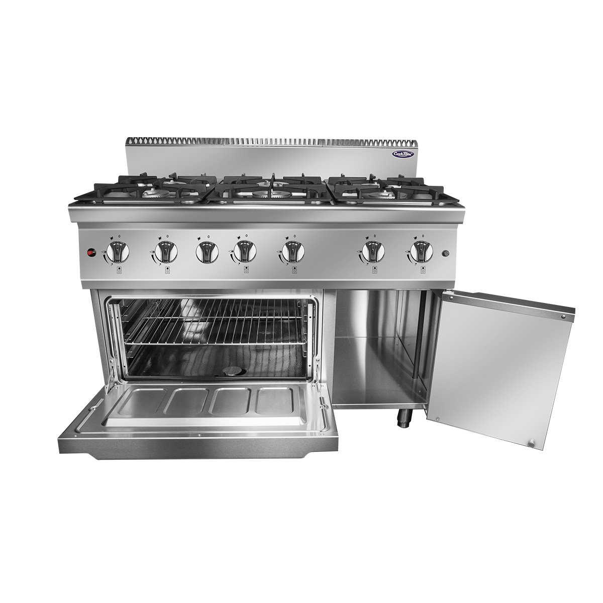 Cocina de gas de seis quemadores con horno de piso, modular serie 900 - AT9G6BO-2 - Imagen 4