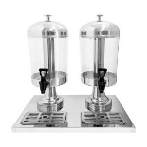 Dispenser De Jugo Doble Con Base de Acero Inoxidable - AT-AT90512-2
