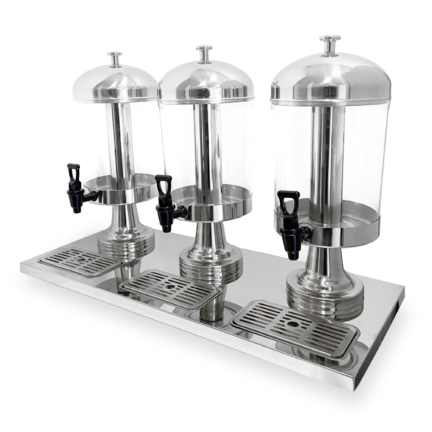 Dispenser De Jugo Triple Con Base de Acero Inoxidable - AT-AT90512-3