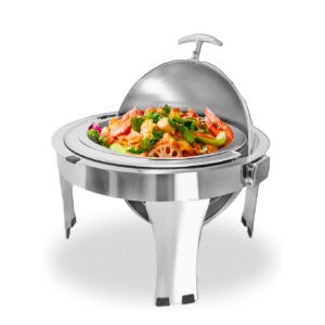 Chafing Dish Acero Inoxidable Buffetera Gastronómica Circular Rechaud - AT-DAT51663